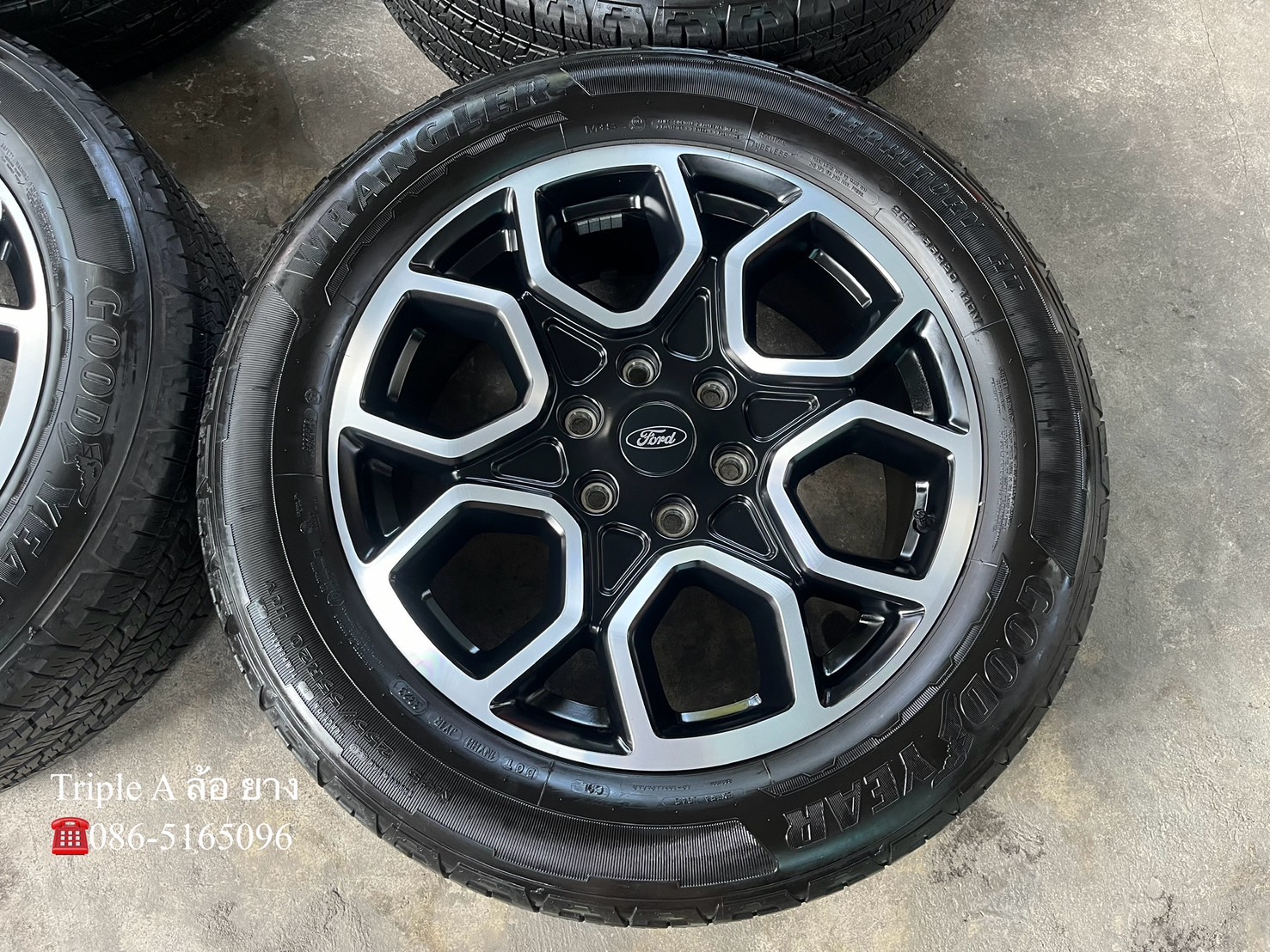 ✨ล้อแม็ก✨Ford Everest Wildtrak รุ่นใหม่ล่าสุด ขอบ 20 ดำหน้าเงา พร้อมยาง 255-55-20 GoodYear🌟ปี 23🌟