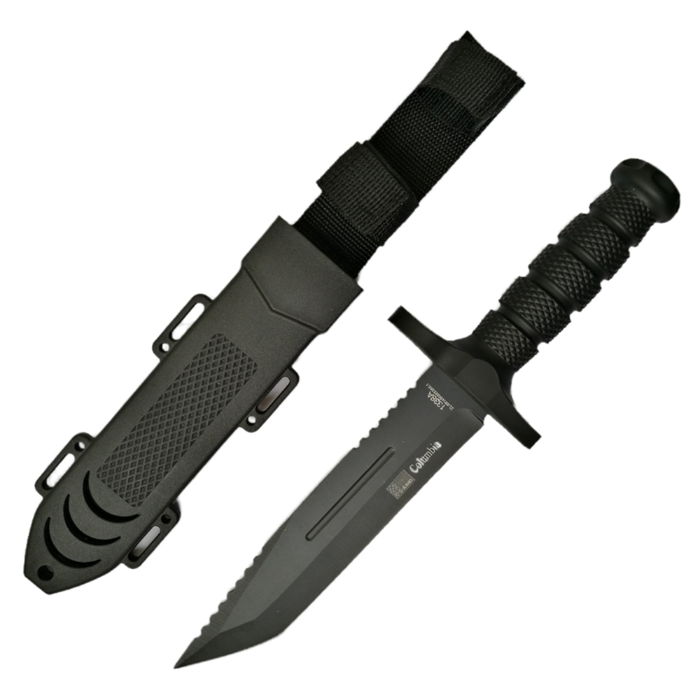 มีดพก มีดใบตาย Columbia 1338A ขนาด 12.5 นิ้ว (32 ซม.) พร้อมปลอกมีดพลาสติก ABS สำหรับเก็บมีด