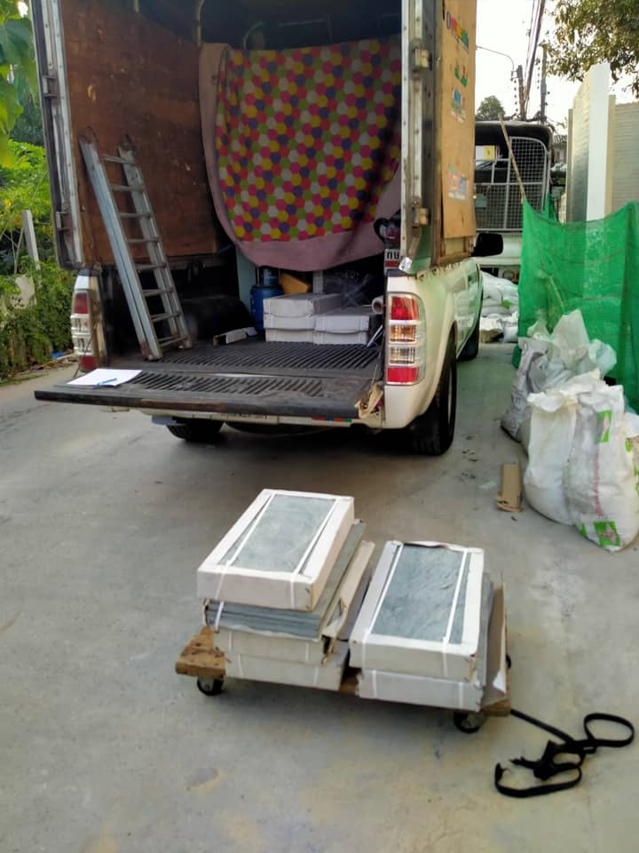 หิน Silver Grey สวยๆ หมู่บ้านออคิดวิลล่า ถ.ประดิษฐ์มนูธรรม รอบสอง 30x60