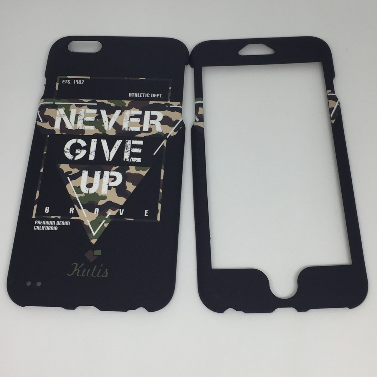 เคสคูทิส(Kutis)ไอโฟน6พลัส,6Sพลัส(ลายNever Give Up)มาใหม่ เคสประกบหน้า-หลัง เคสเรืองแสง เคสลายวินเทจ ร้านSuperhero Klongthom