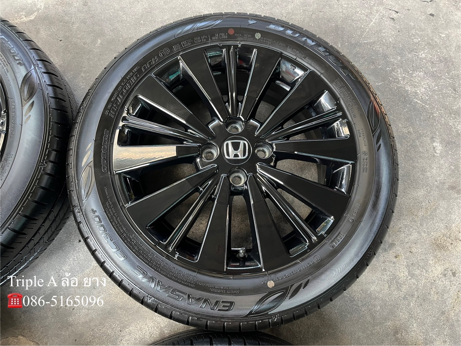✨ล้อแม็ก✨Honda City Hatchback RS รุ่นใหม่ ขอบ 16 สีดำแท้💯พร้อมยาง 185-60-16 Dunlop♨️ปี 24♨️