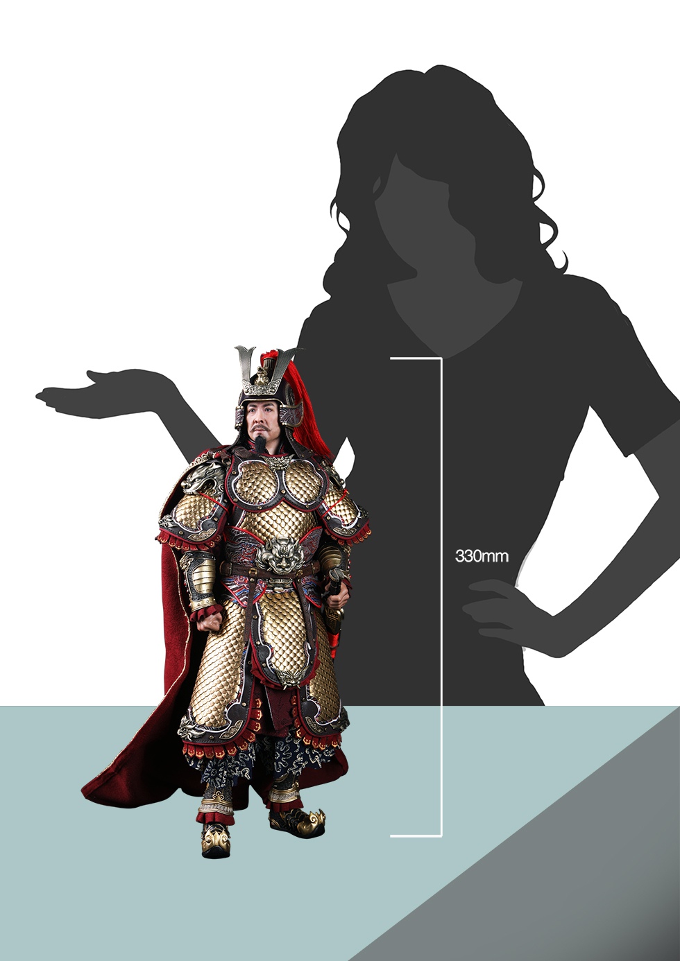 303TOYS MP019 + MP020 1/6 THREE KINGDOMS SERIES - LIU BEI XUANDE (EXCLUSIVE COPPER VERSION) + DILU THE STEED OF LIU BEI