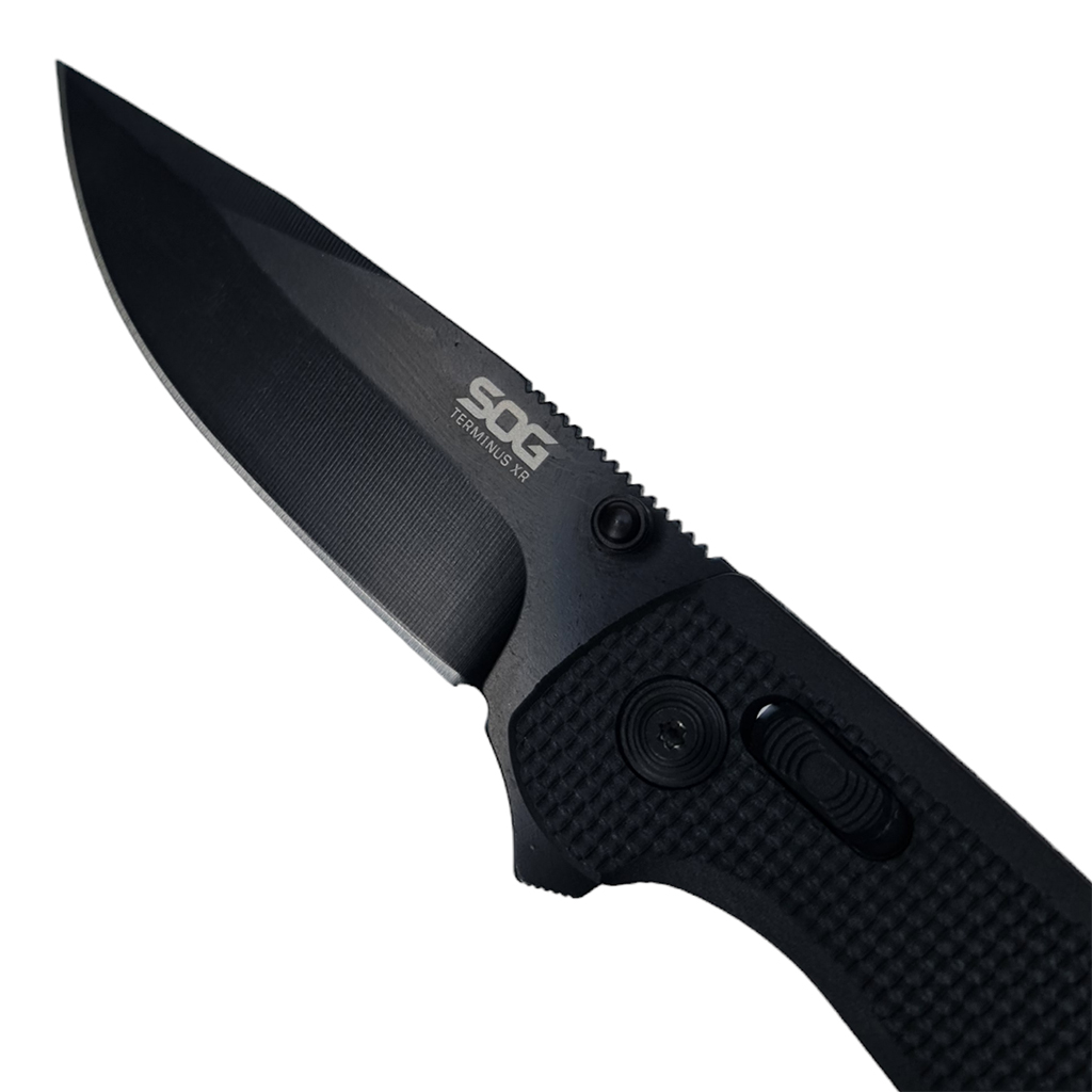 มีดพับ SOG Terminus XR Limited Series CRYO D2 ขนาด 7 นิ้ว (18 ซม.) สีดำ