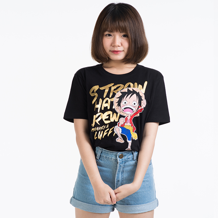 เสื้อยืดการ์ตูนวันพีซ ลูฟี่ มินิ (T-Shirt One Piece SD Luffy)