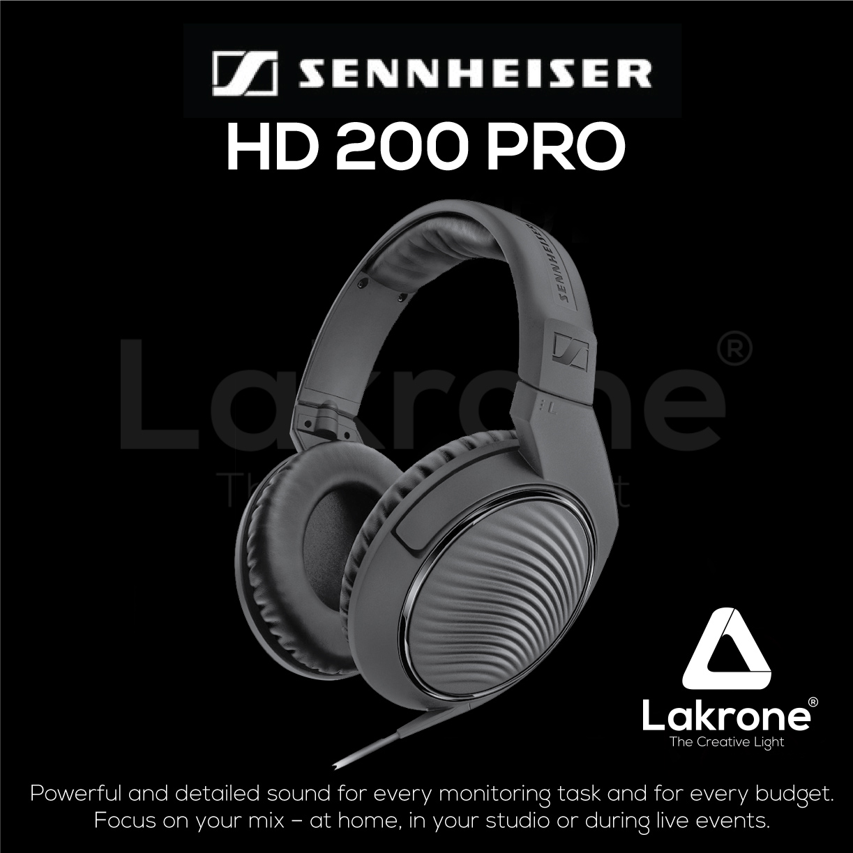 SENNHEISER HD 200PRO Studio Headphone หูฟังสำหรับใช้งานแบบสตูดิโอ เสียงดีจริง