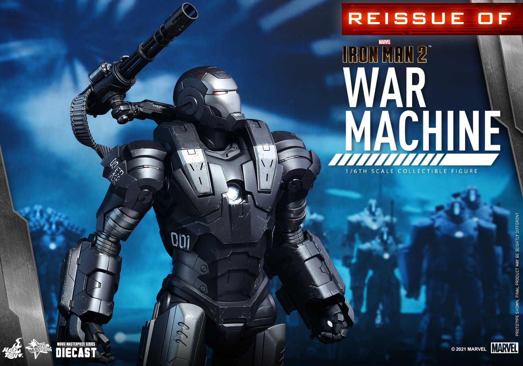 Hot Toys MMS331D13B 1/6 Iron Man 2 - War Machine (Reissue)