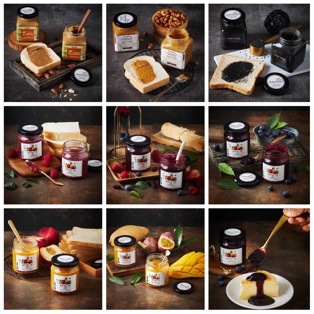 แยมทาขนมปัง และ เนยทาขนมปัง yam amour healthy แยม เนย