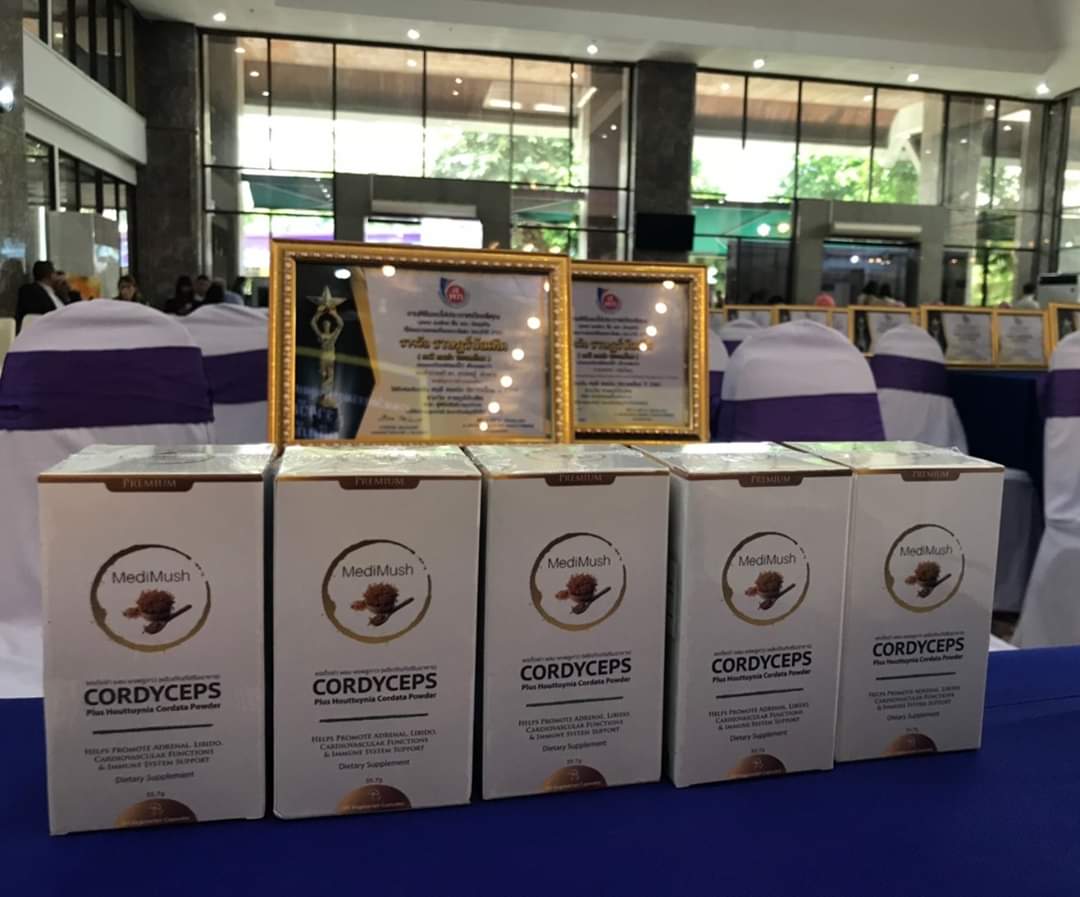 (2กระปุก) cordy ceps คอร์ดี้เชป ถั่วเช่า ผสม พลูคาว cordyceps med mush medimush