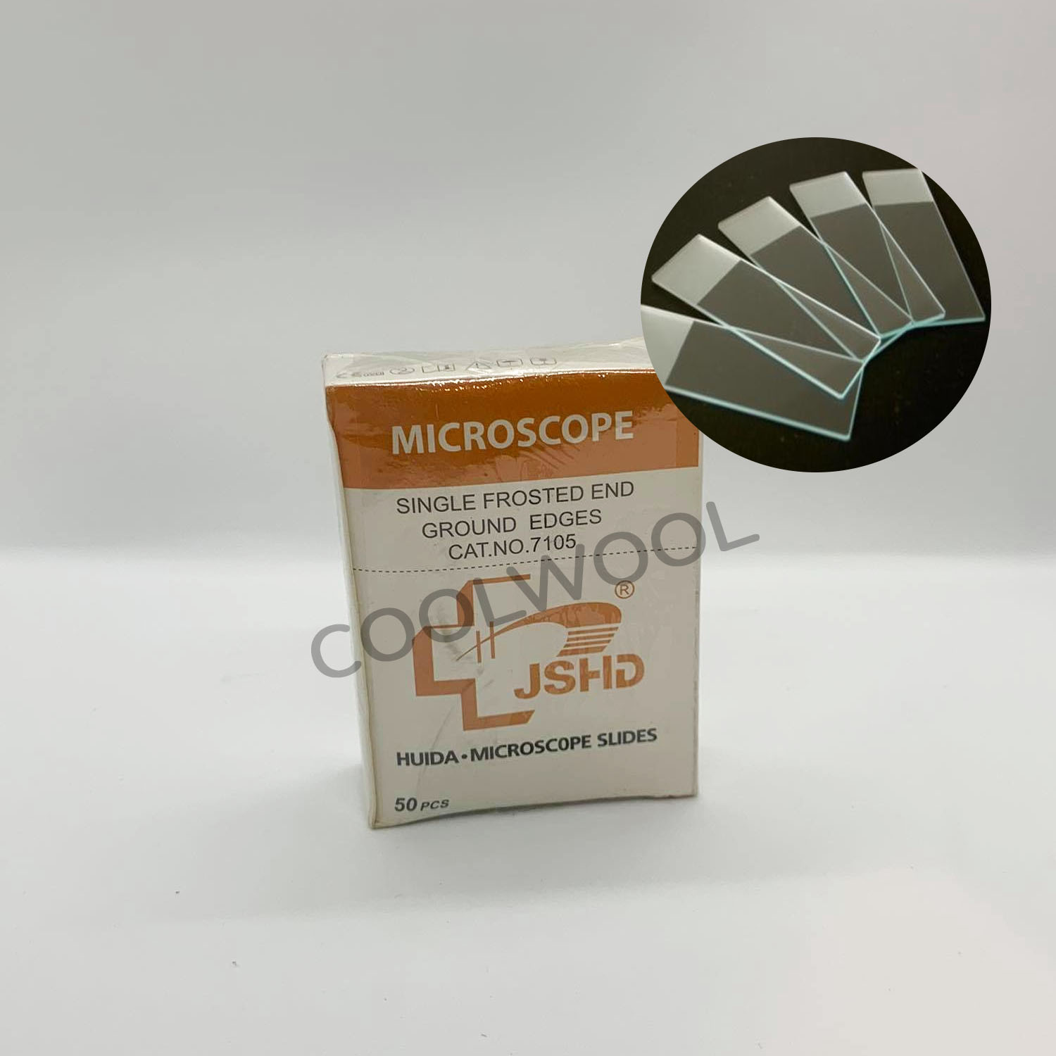 Frosted microscopic slide Ground edges,25x75mm(50ชิ้น/กล่อง)-สไลด์ฝ้า