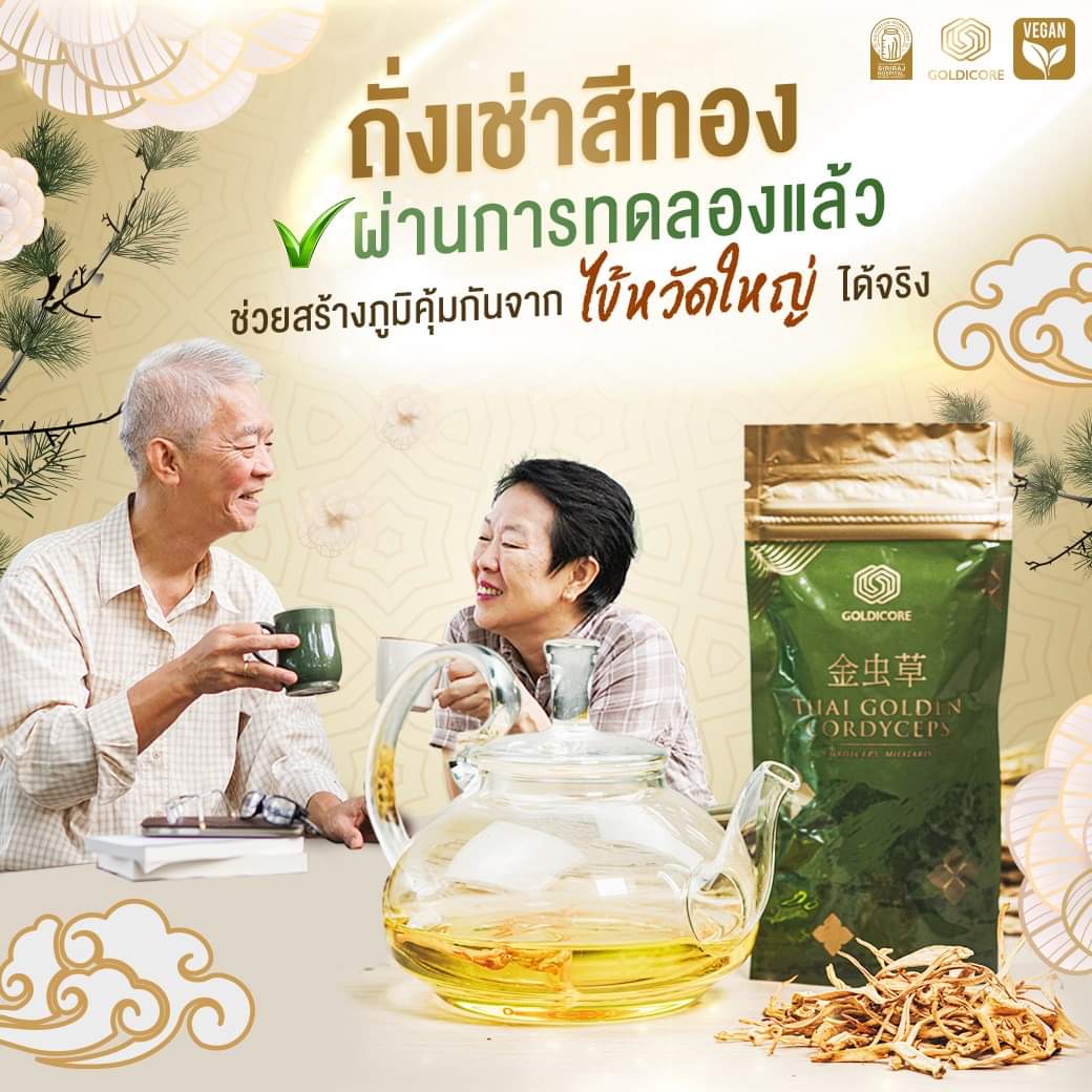 ถั่งเช่าสีทอง goldicore บำรุงสุขภาพ ถั่งเช่า