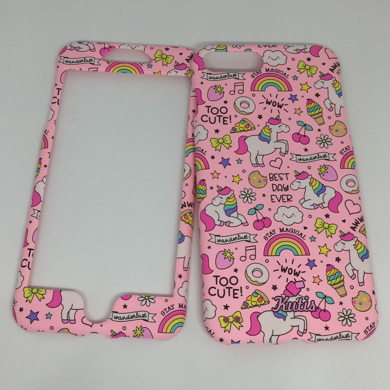 เคสคูทิส(Kutis)ไอโฟน7พลัส,8พลัส(ลายยูนิคอร์นอวบ)มาใหม่ เคสประกบหน้า-หลัง เคสเรืองแสง เคสลายวินเทจ ร้านSuperhero Klongthom