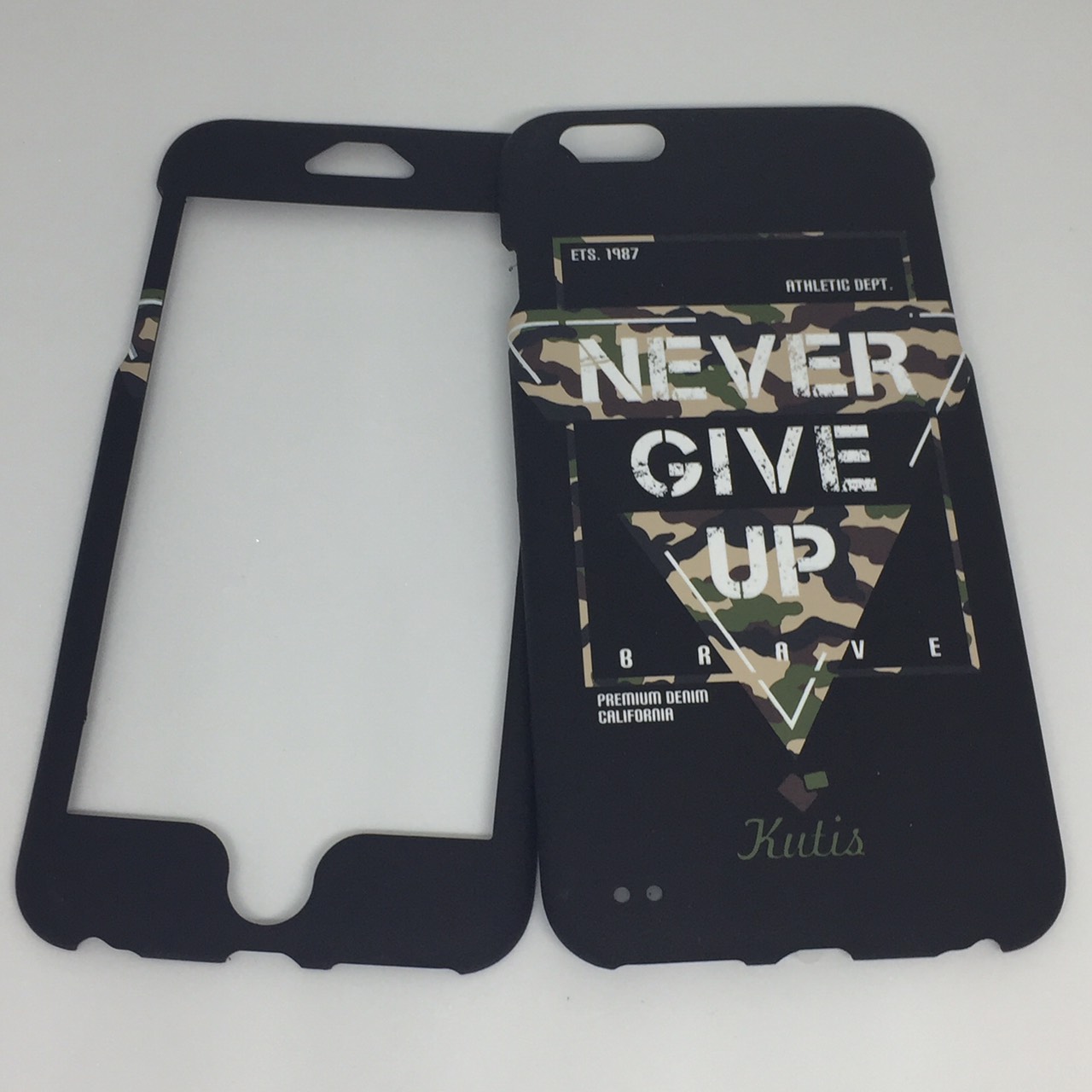 เคสคูทิส(Kutis)ไอโฟน6พลัส,6Sพลัส(ลายNever Give Up)มาใหม่ เคสประกบหน้า-หลัง เคสเรืองแสง เคสลายวินเทจ ร้านSuperhero Klongthom