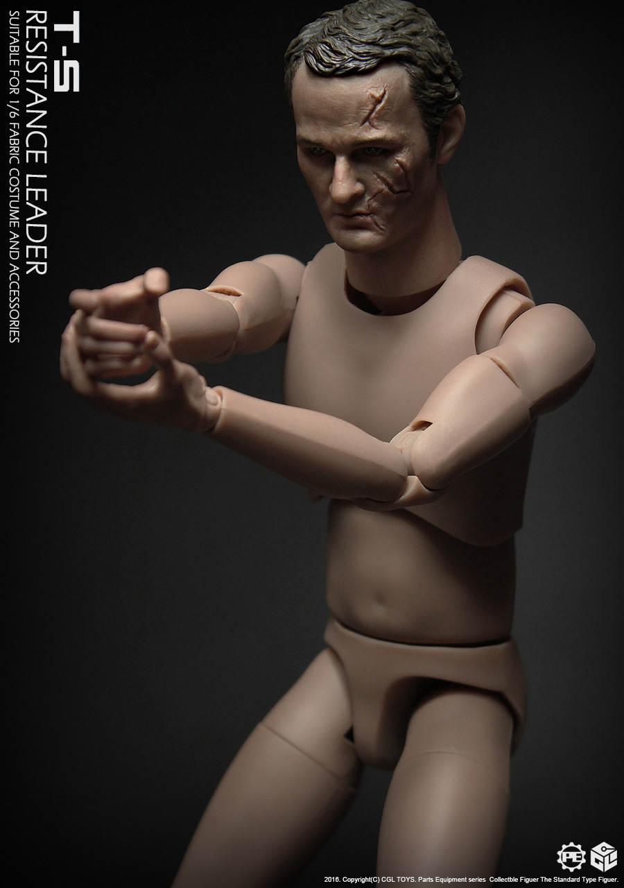 CGLTOYS PE03 Terminator 5 Connor With 2 headsculpts and narrow shoulders movable male body