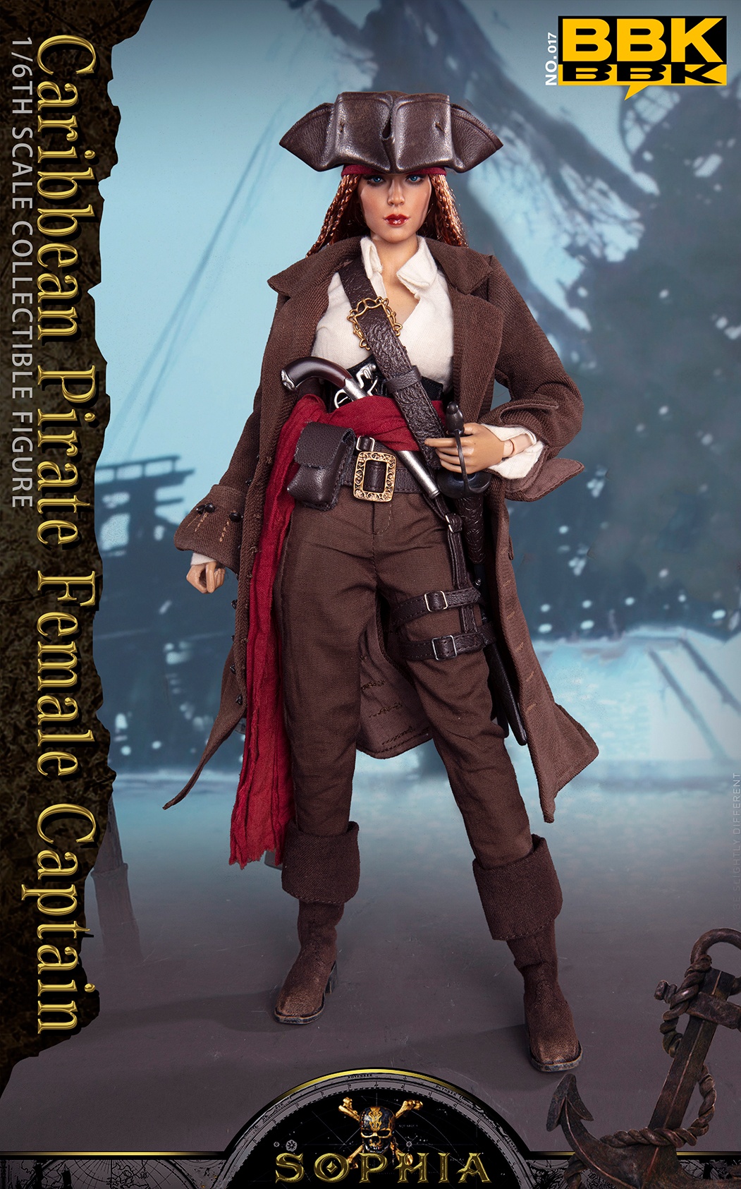 BBK BBK017 1/6 Caribbean Pirate Female Captain