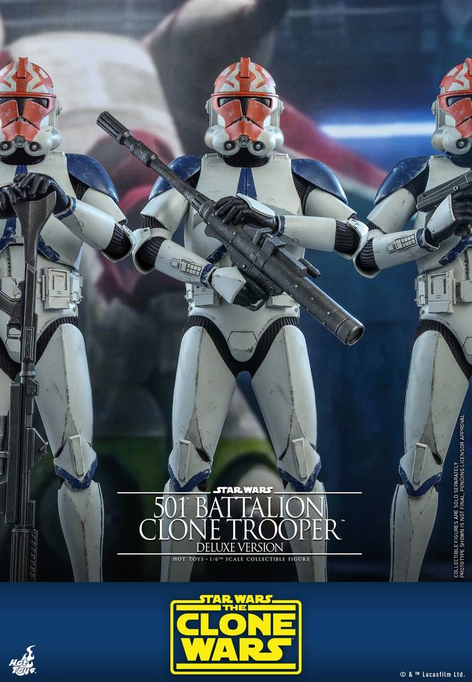 Hot Toys TMS023 1/6 Star Wars: The Clone Wars™ - 501st Battalion Clone Trooper™ (Deluxe Version)