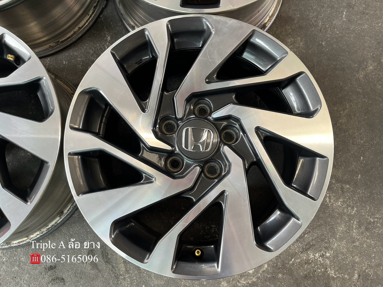 ✨ล้อแม็ก 5รู114✨Honda Civic FC ขอบ 16 เทาหน้าเงา