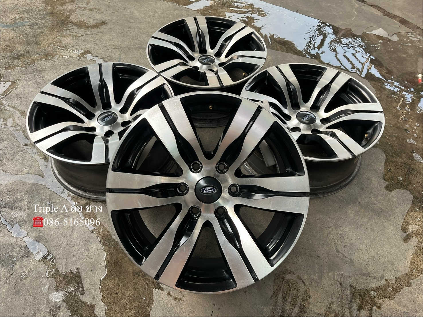 ✨ล้อแม็ก✨Ford Everest ขอบ 18 สีดำหน้าเงา