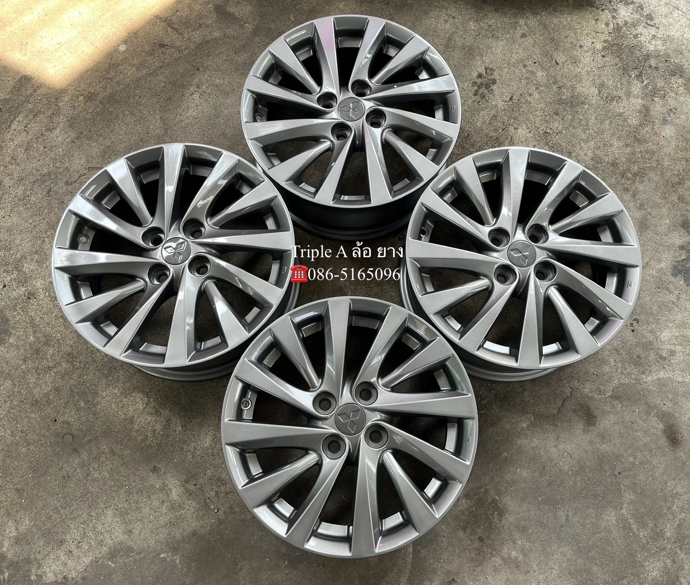 ✨ล้อแม็ก✨Mitsu Attrage ขอบ 15 สีเทา💖สวยกริ๊บ💖