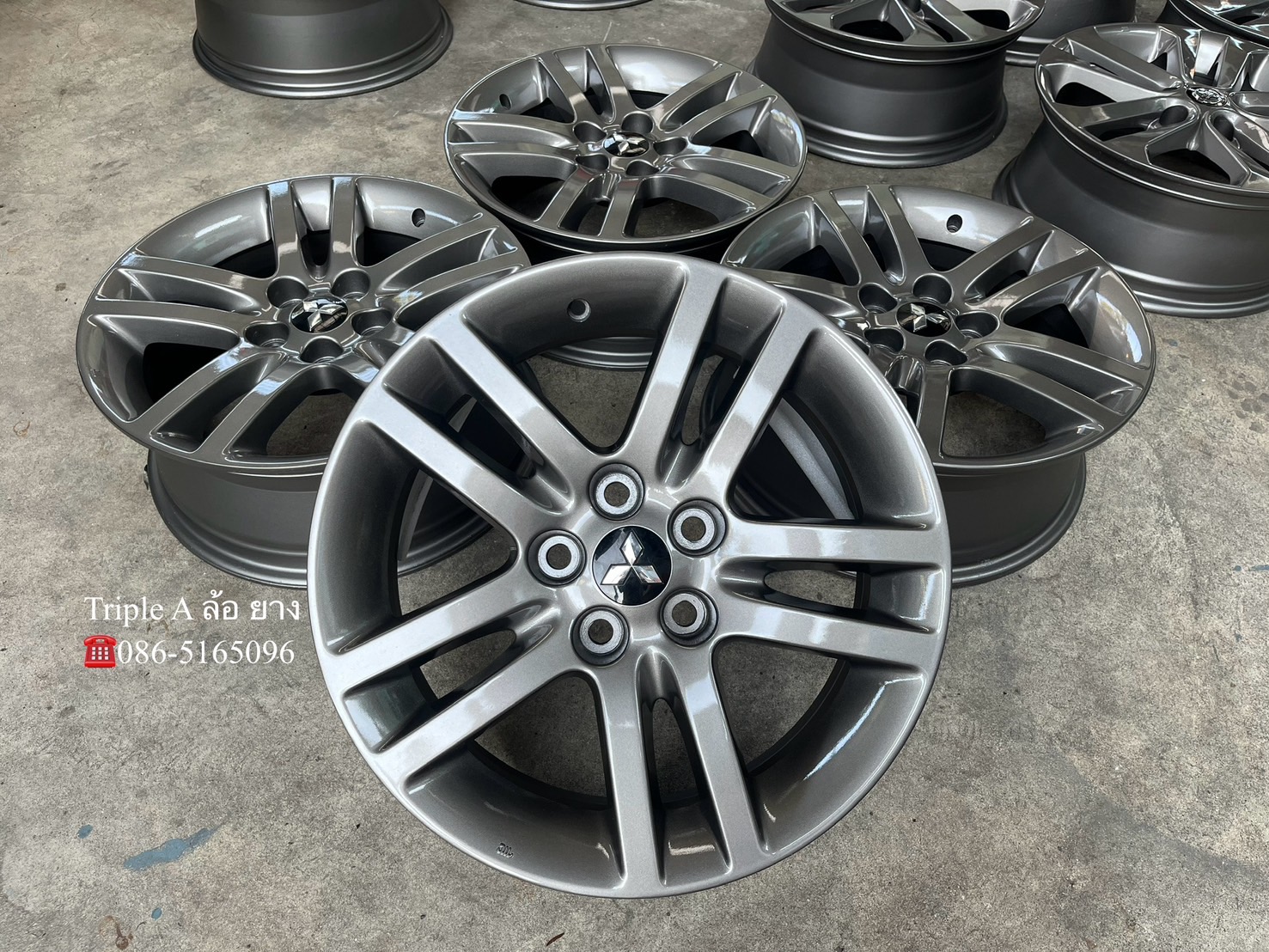 ✨ล้อแม็ก 5รู114✨Mitsu Spacewagon ขอบ 17 สีเทา💖สวยกริ๊บ💖
