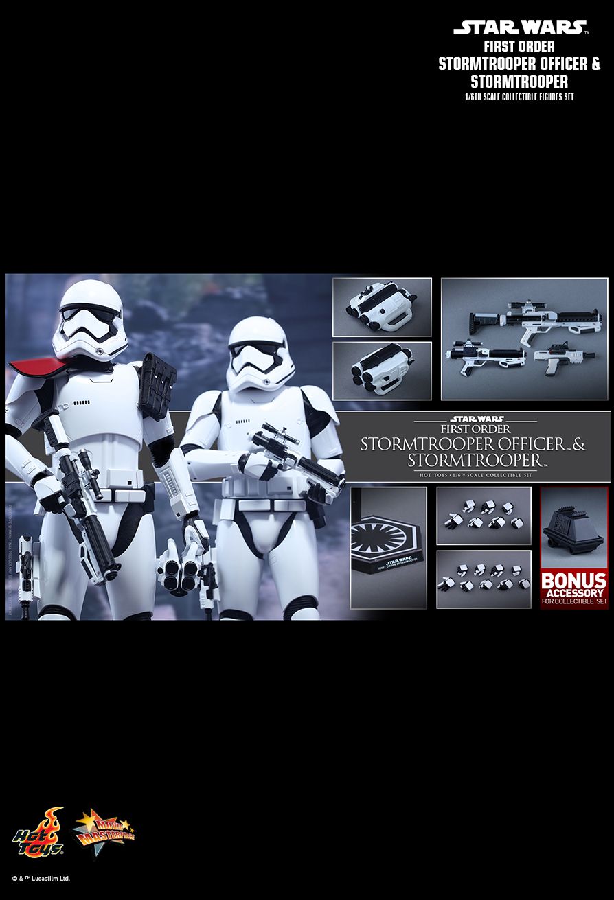 Hot Toys MMS335 STAR WARS THE FORCE AWAKENS - FIRST ORDER STORMTROOPER OFFICER & STORMTROOPER SET