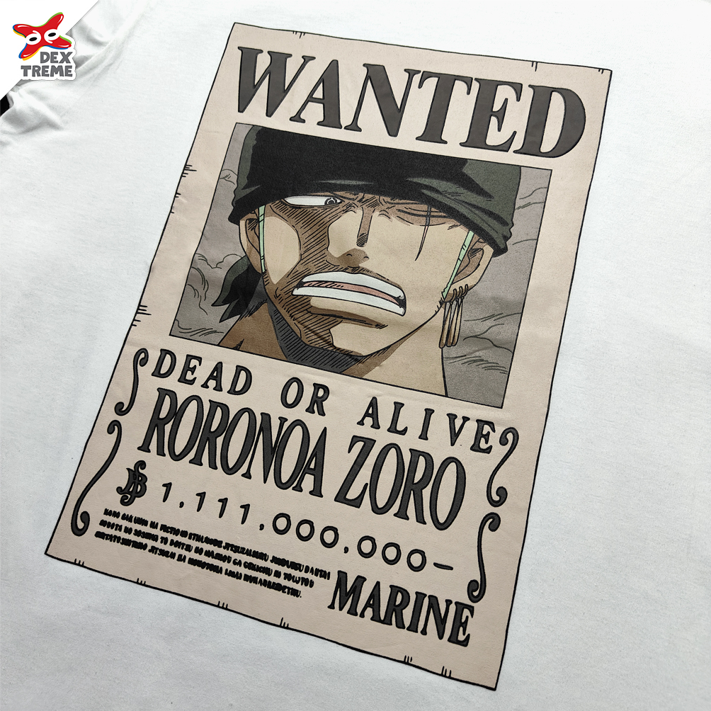 เสื้อวันพีซ Tees OP Zoro NEW WANTED