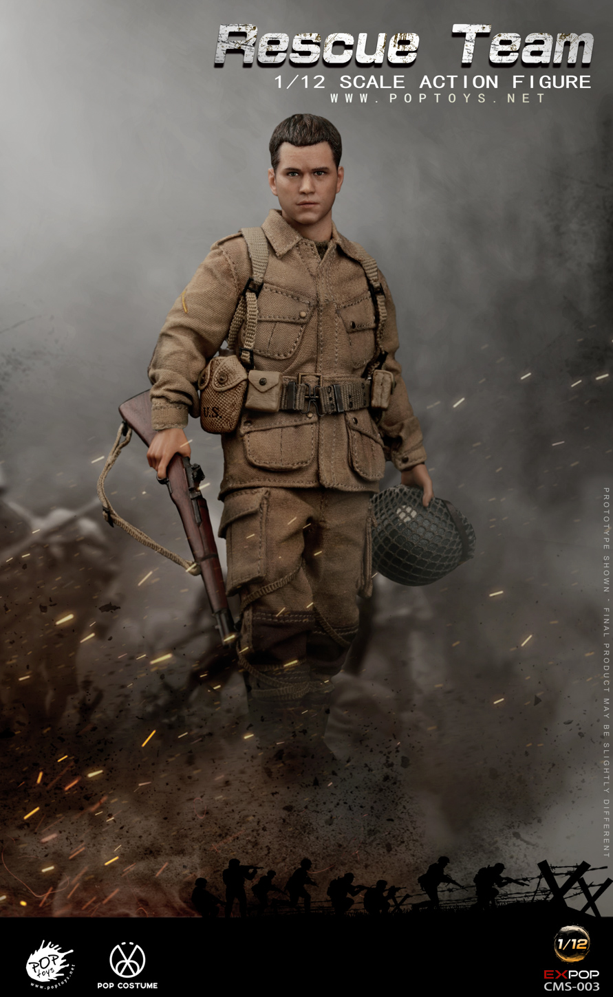 POPTOYS CMS003 1/12 WWII US Rescue Squad Paratrooper