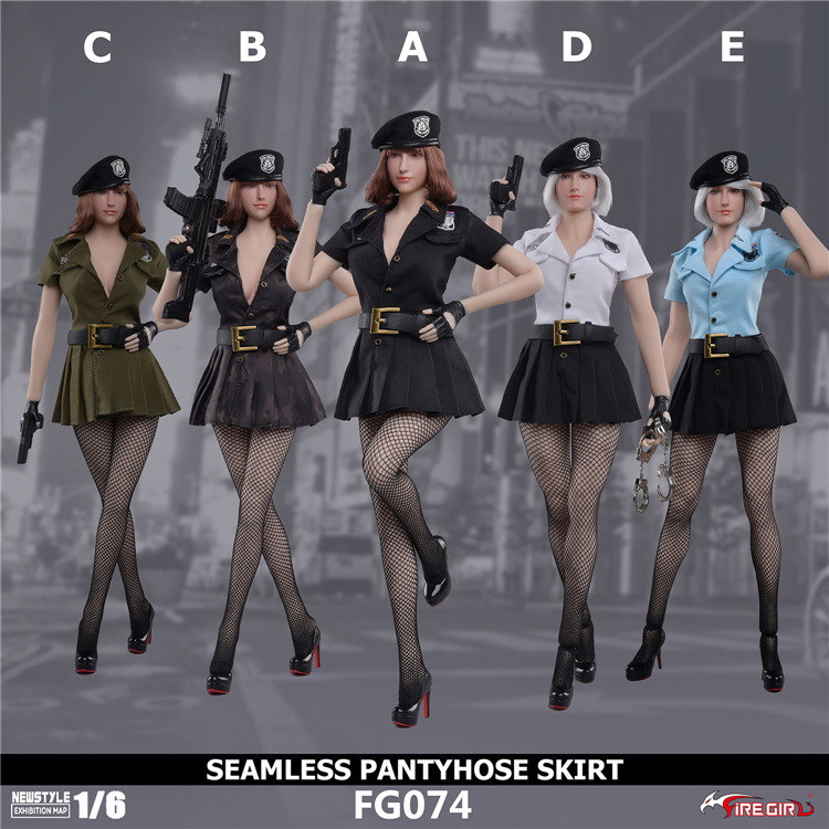 Fire Girl Toys 1/6 FG074 Female Soldiers Police Skirt Seamless Stockings Set