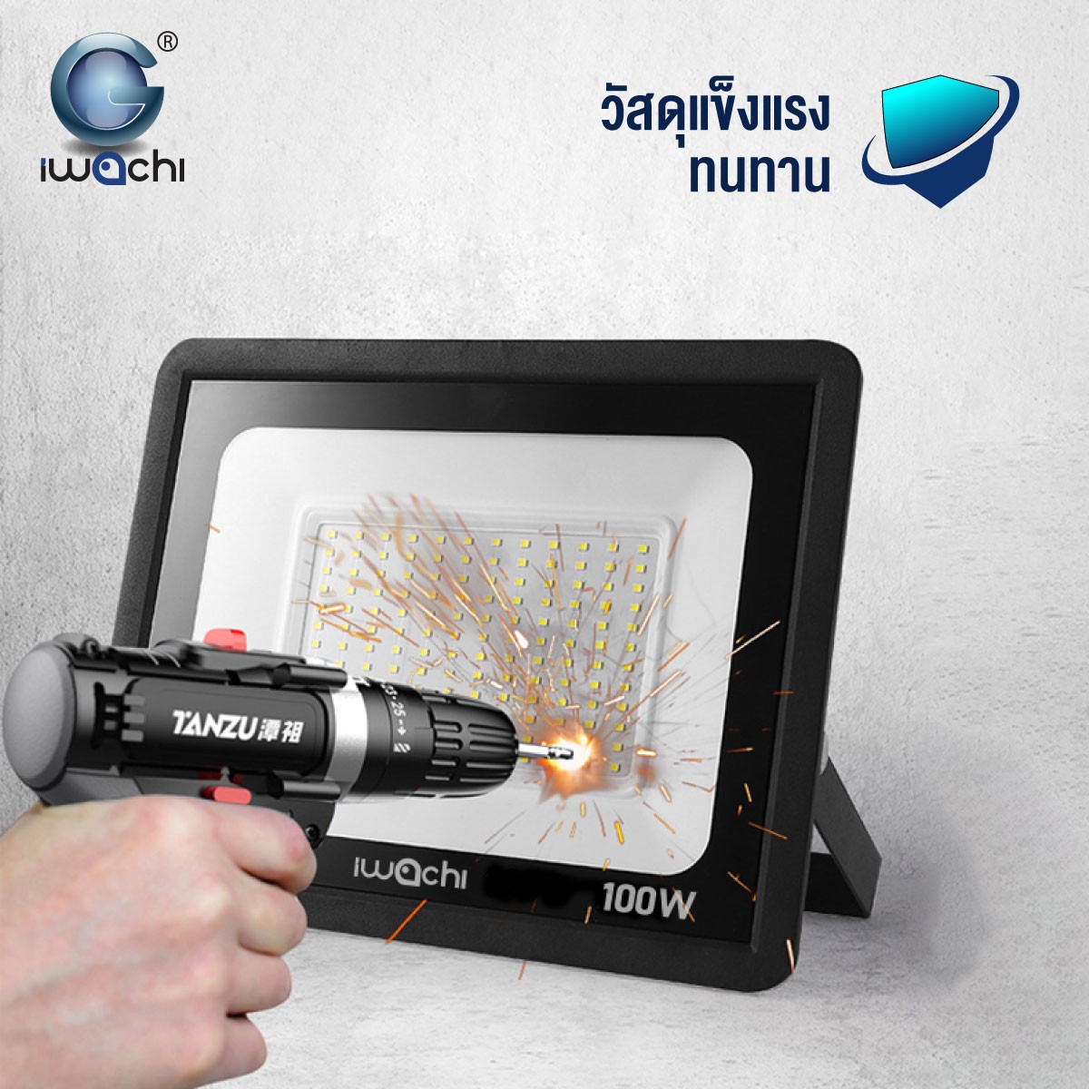 สปอร์ตไลท์ LED Flood Light Eco 100w แสงขาว