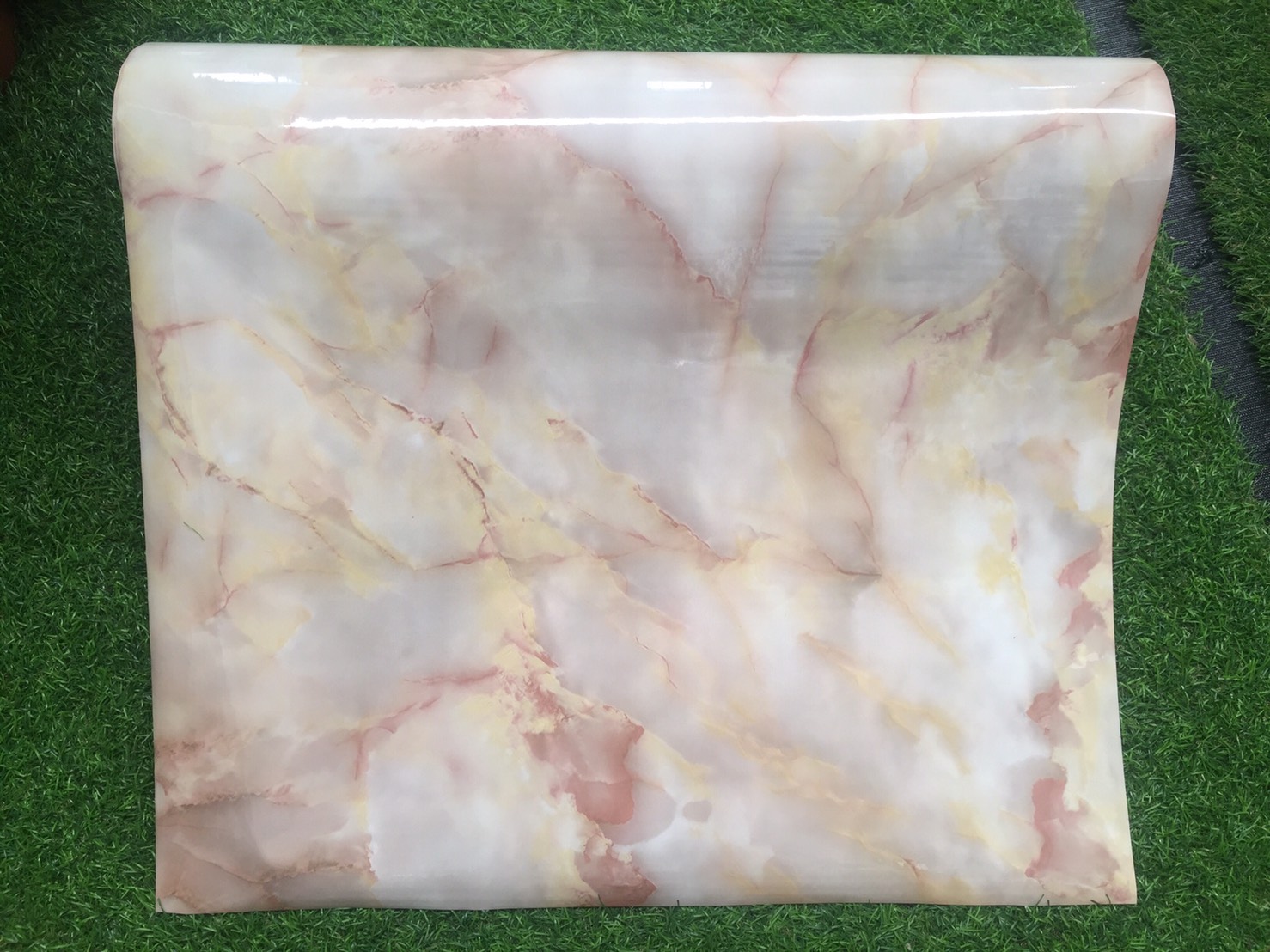 lala wall วอลเปเปอร์ลายหินอ่อน สีน้ำตาล สีสนิม 0.60CM*1M