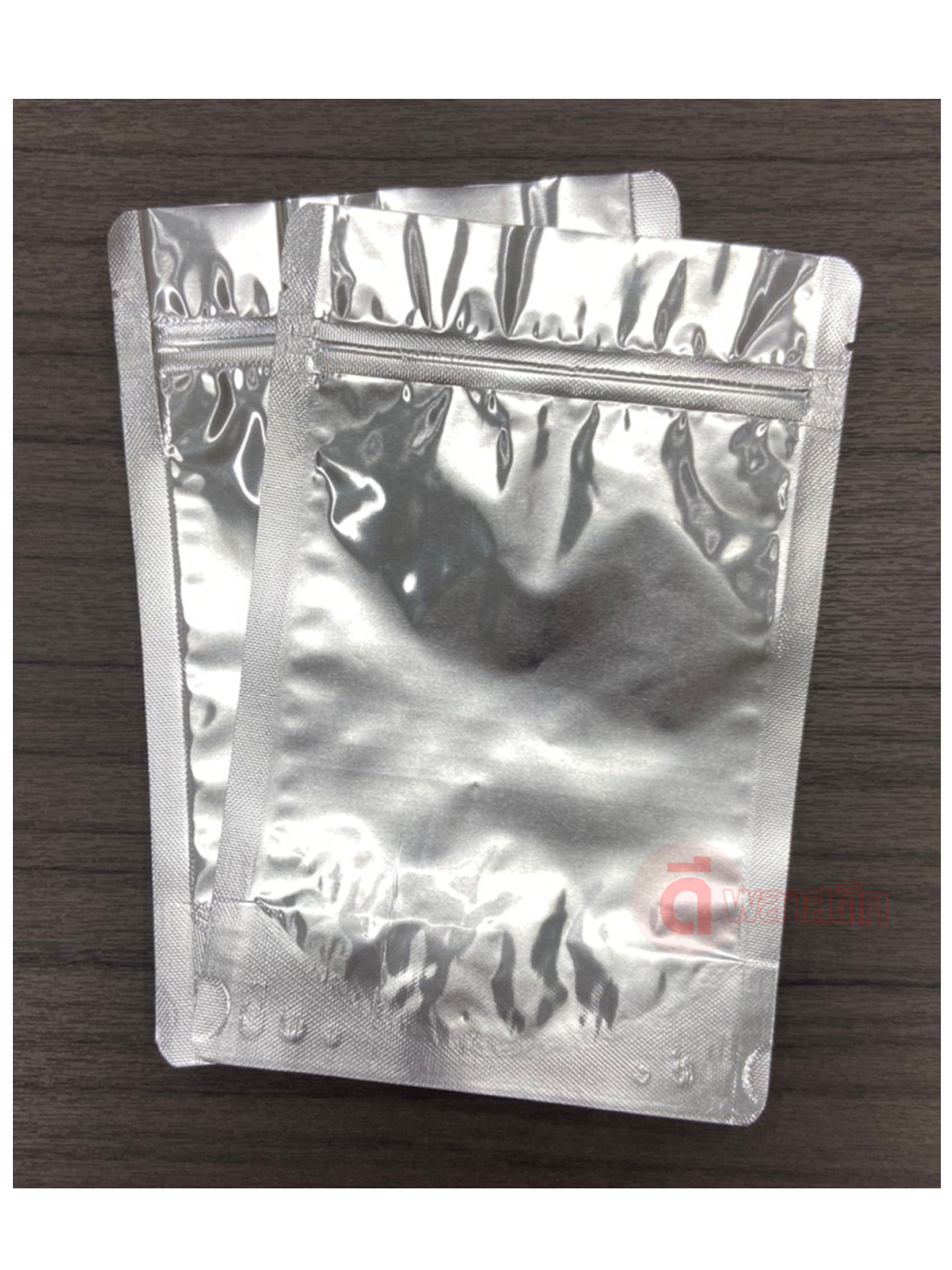 ถุงซิปก้นตั้ง อลูมิเนียม : 14*21 ซม. แพ็ค 100ใบ