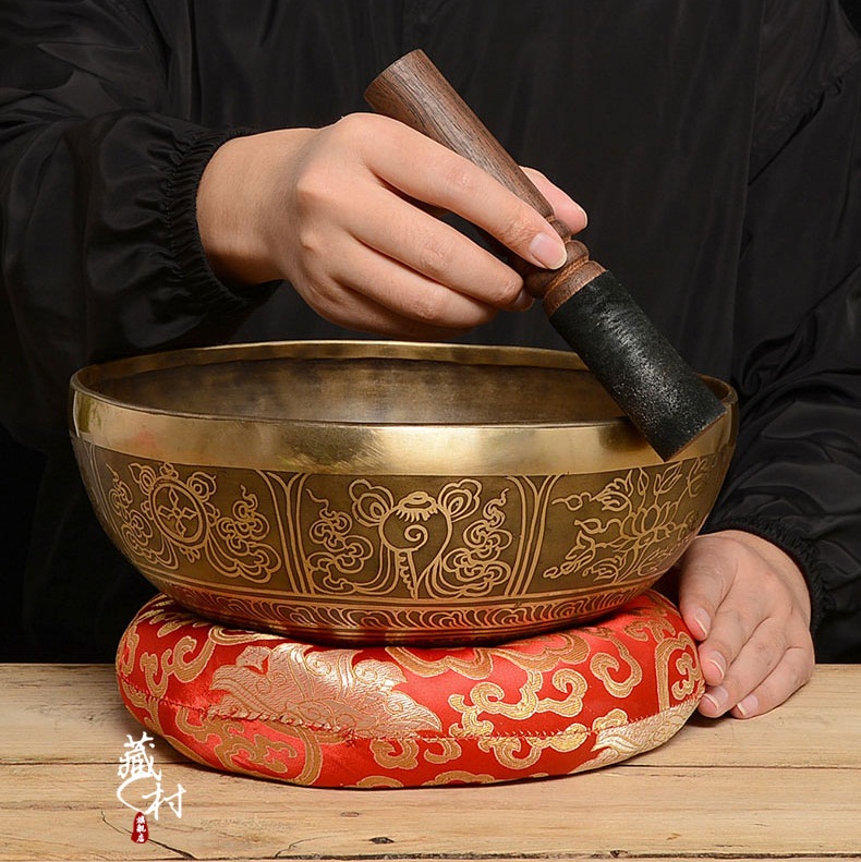 Tibetan Singing Bowl ขันทิเบต(ทองเหลือง) งานทำมือโดยช่างฝีมือชาวเนปาล