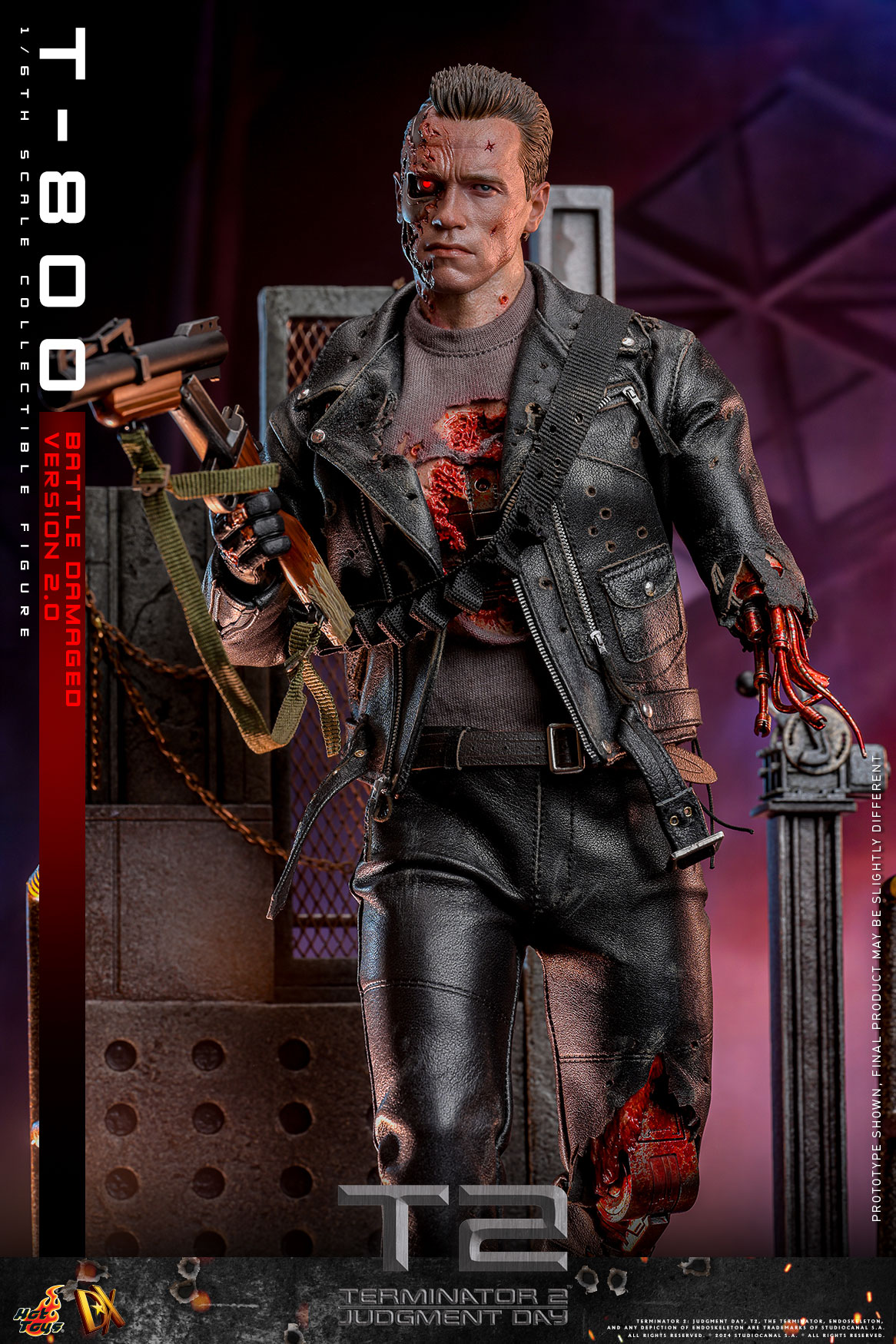 Hot Toys DX46 Terminator 2: Judgment Day - T-800 (Battle Damaged Version 2.0)