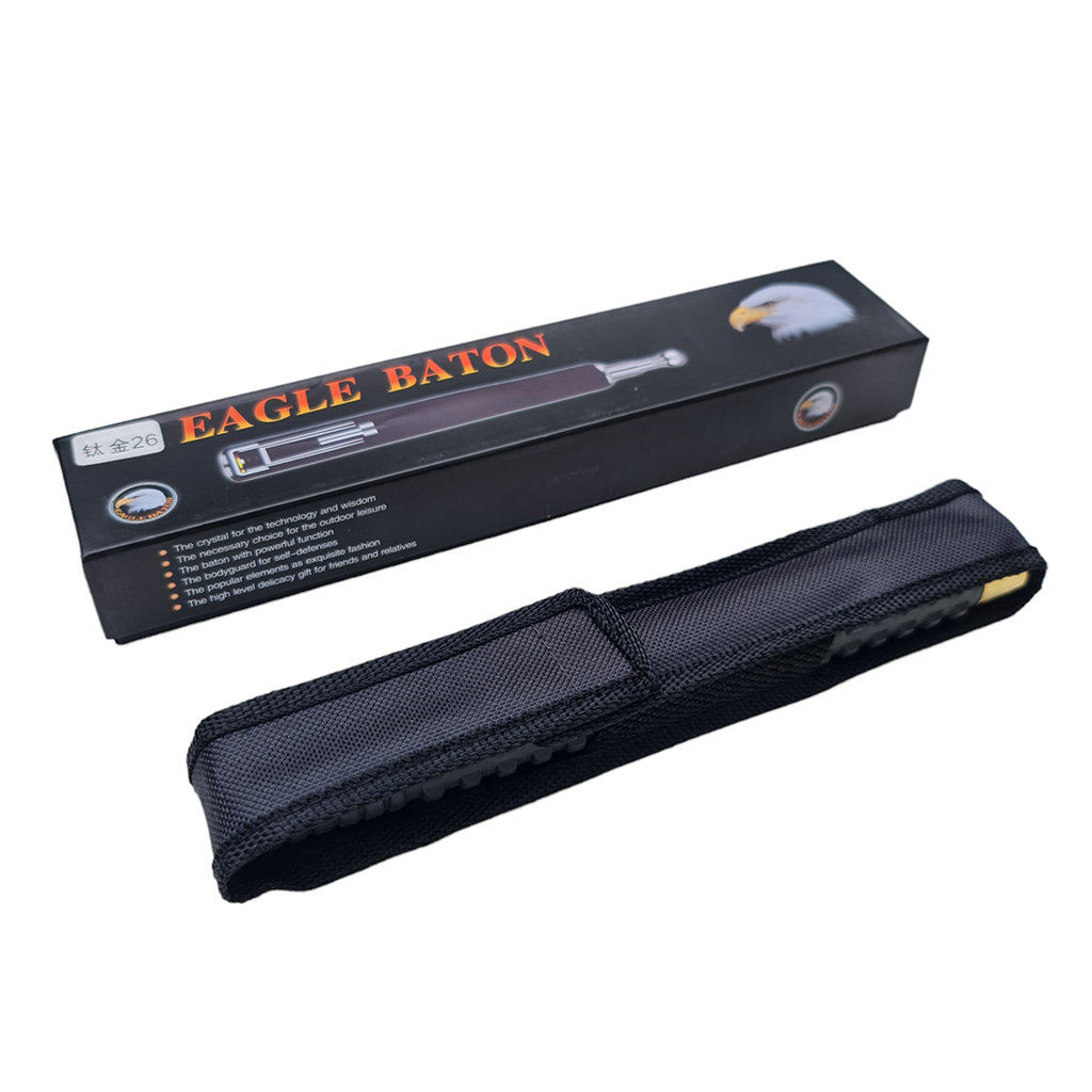 ดิ้ว Eagle Baton ก้านดิ้วสีทองขนาด 24.6 นิ้ว (62.5 ซม.) พร้อมซองไนล่อนร้อยเข็มขัดสำหรับเก็บดิ้ว
