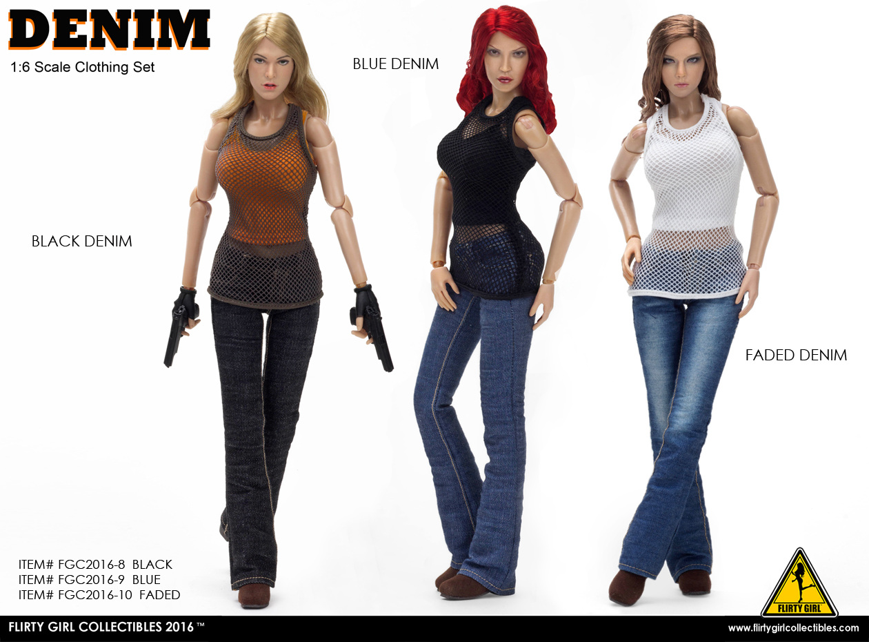 Flirty Girl Collectibles - FGC2016-8,9,10 Denim Fashion Clothing set