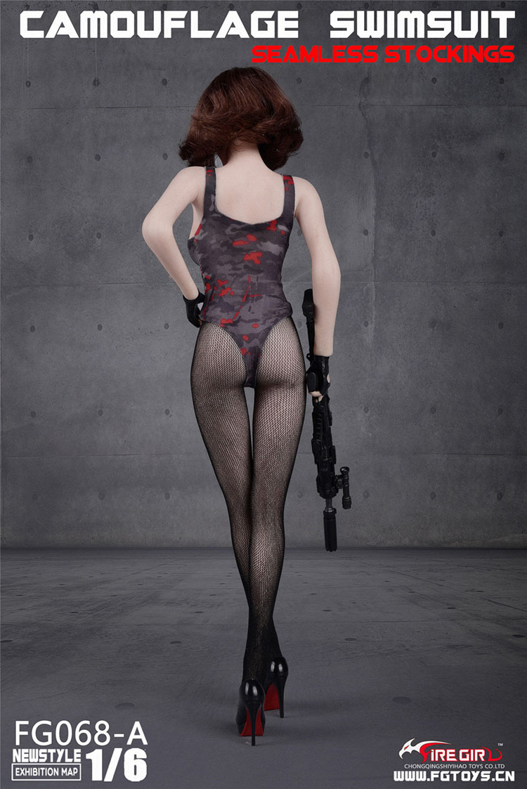 Fire Girl Toys 1/6 FG068 Camouflage swimsuit Seamless tights Suit