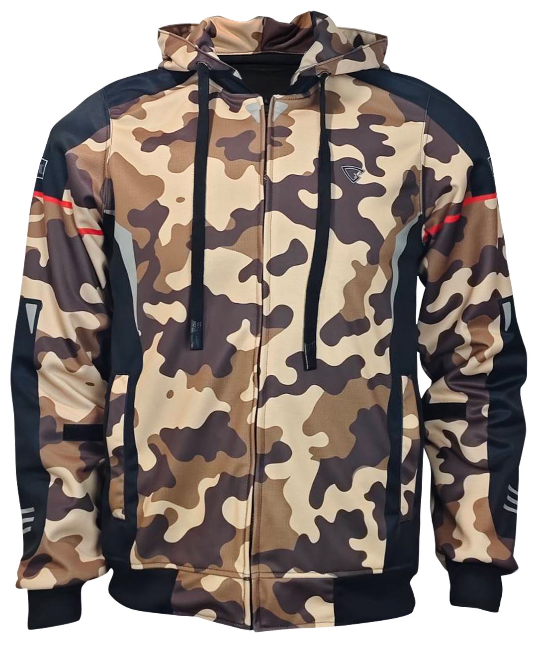 NEW !! เสื้อการ์ด G-MOTO รุ่น CAMO RIDER พร้อมการ์ดป้องกัน 5 จุด สีน้ำตาล