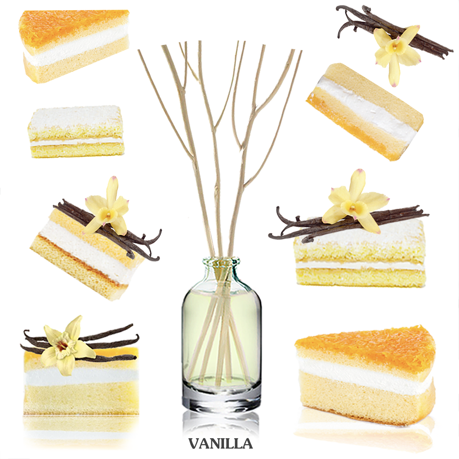 ก้านไม้หอมปรับอากาศขนาดมินิ 15 ml VANILLA วนิลลา ขนม