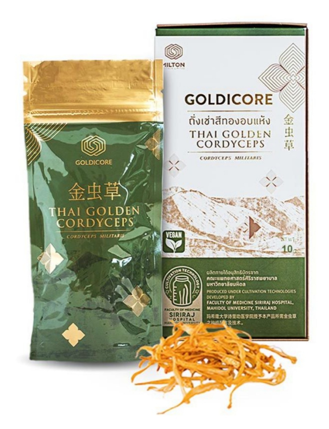ถั่งเช่าสีทอง goldicore บำรุงสุขภาพ ถั่งเช่า