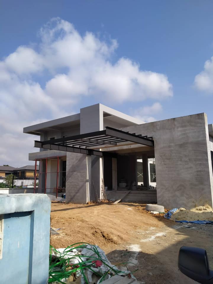 หินปูสระว่ายน้ำ silver grey 30x60 บ้านพักอาศัยซอยวัชรพล