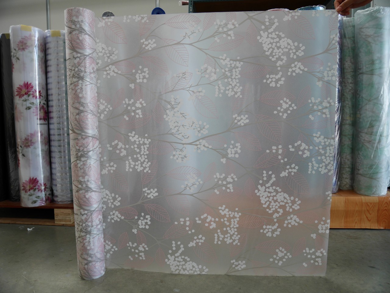 lala flim ฟิล์มติดกระจก F 22 ดอกไม้ ชนิดมีกาว ฟิล์ม 90CM*1M
