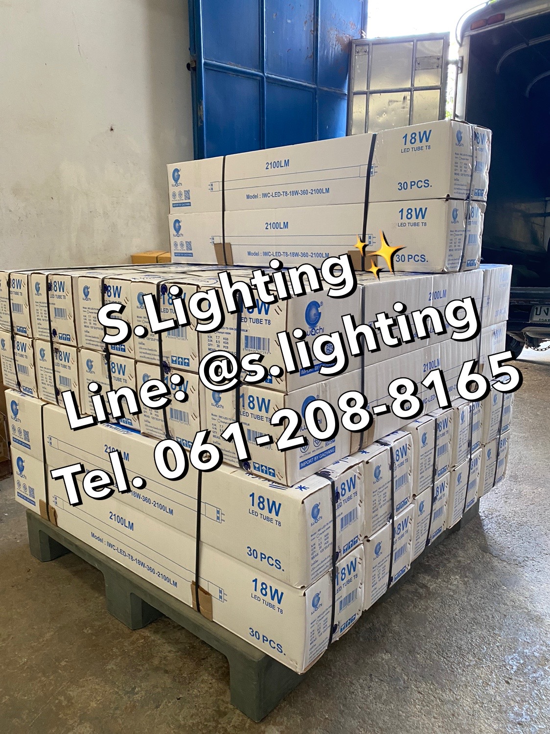 หลอดนีออน(ยาว) LED T8 18w 2100Lumen แสงขาว