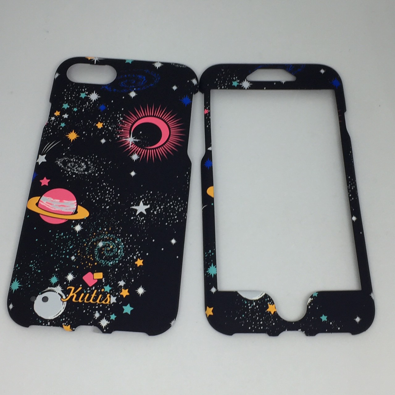 เคสคูทิส(Kutis)เคสไอโฟน7,8,SEปี2020(ลายอวกาศ)มาใหม่ เคสประกบหน้า-หลัง เคสเรืองแสง เคสลายวินเทจ ร้านSuperhero Klongthom