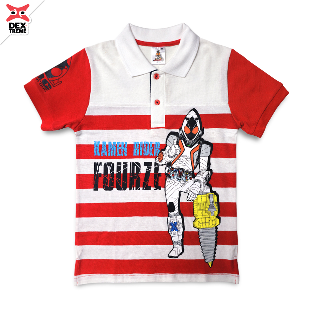 เสื้อโปโลการ์ตูนมาสค์ไรเดอร์ โฟร์เซ (Masked Rider Fourze)