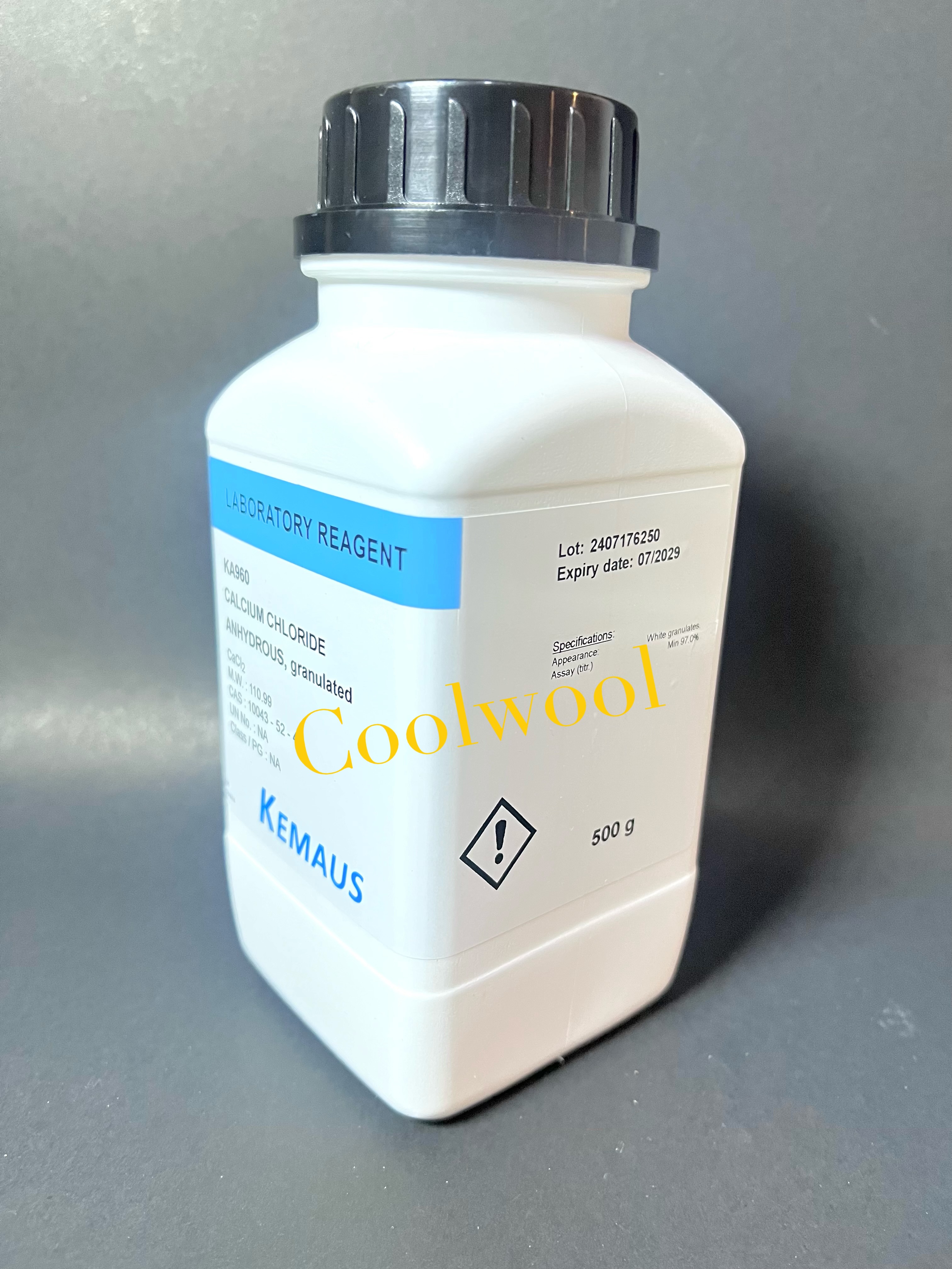 KemAus-Calcium Carbonate anhydrous 97% Lab grade(500กรัม/ขวด)