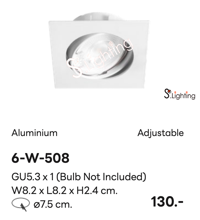 โคมไฟดาวไลท์ฝังฝ้า 6-W-508
