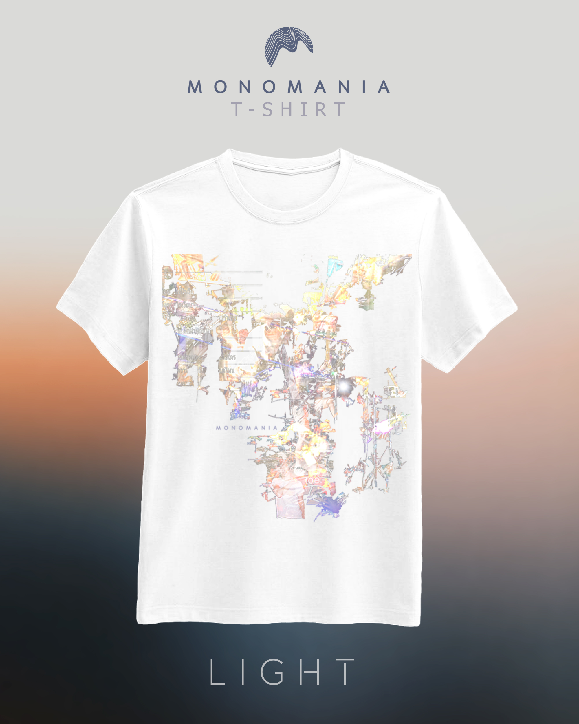 MONOMANIA : T-SHIRT ลาย ด้านสว่าง (สีขาว)