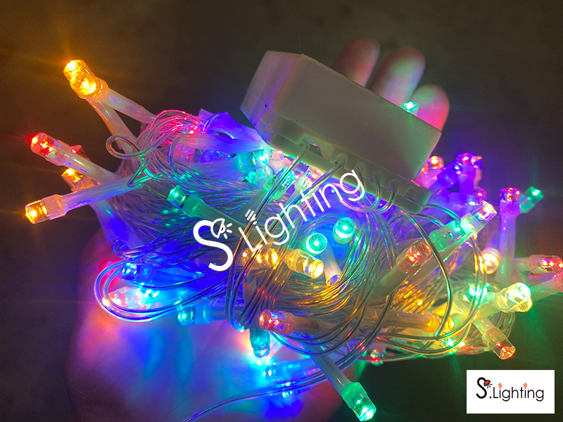 ไฟหยดน้ำ LED 8 เมตร / 100 หัว RGB สลับสี