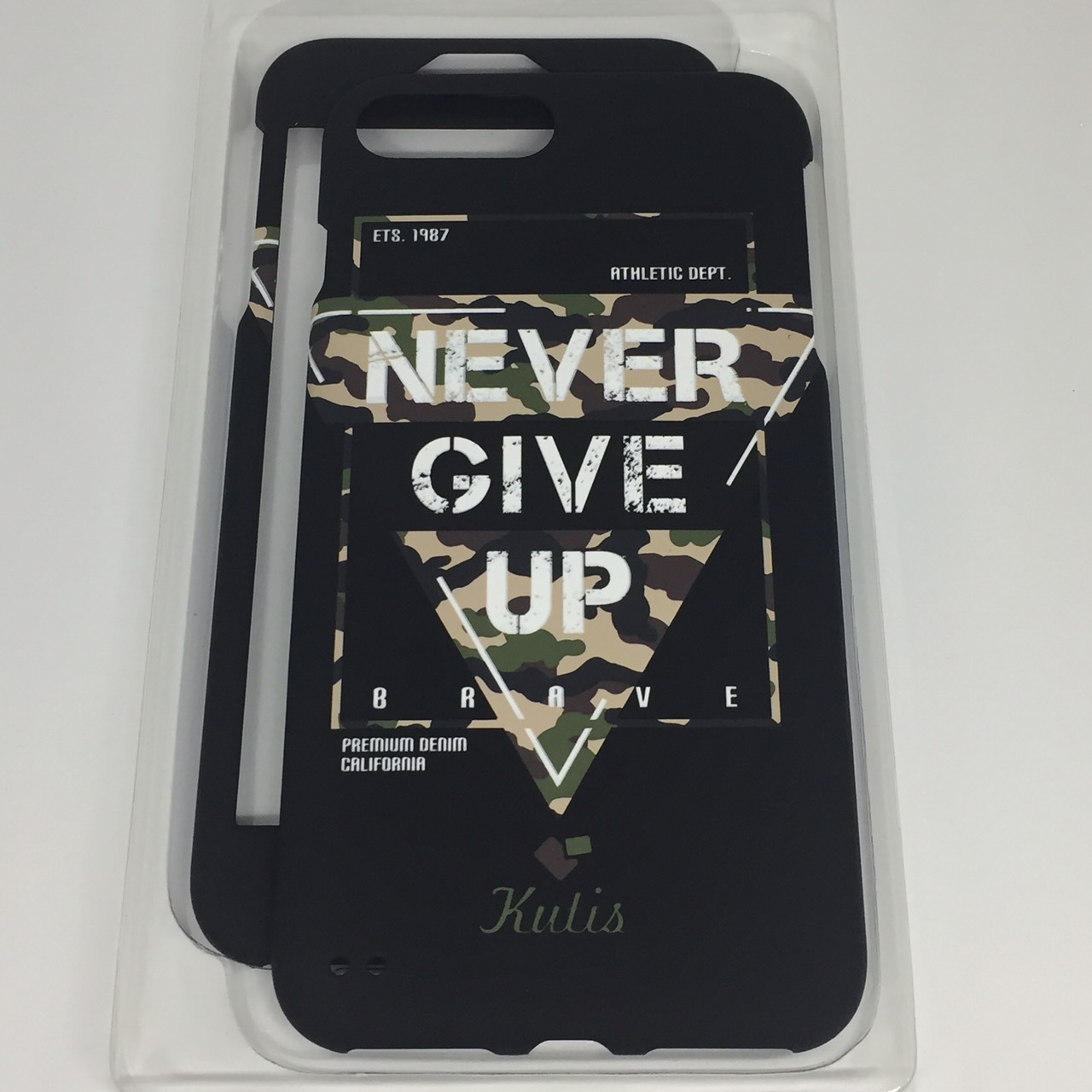 เคสคูทิส(Kutis)ไอโฟน7พลัส,8พลัส(ลายNever Give Up)มาใหม่ เคสประกบหน้า-หลัง เคสเรืองแสง เคสลายวินเทจ ร้านSuperhero Klongthom