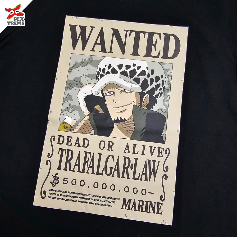 เสื้อยืดเด็กวันพีช One Piece Law Wanted