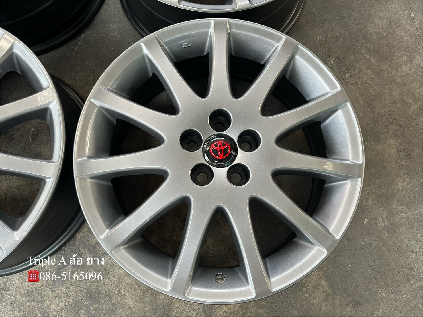 ✨ล้อแม็ก 5รู100✨Toyota Wish (11 ก้าน) ขอบ 17 สีไฮเปอร์💖สวยกริ๊บ💖